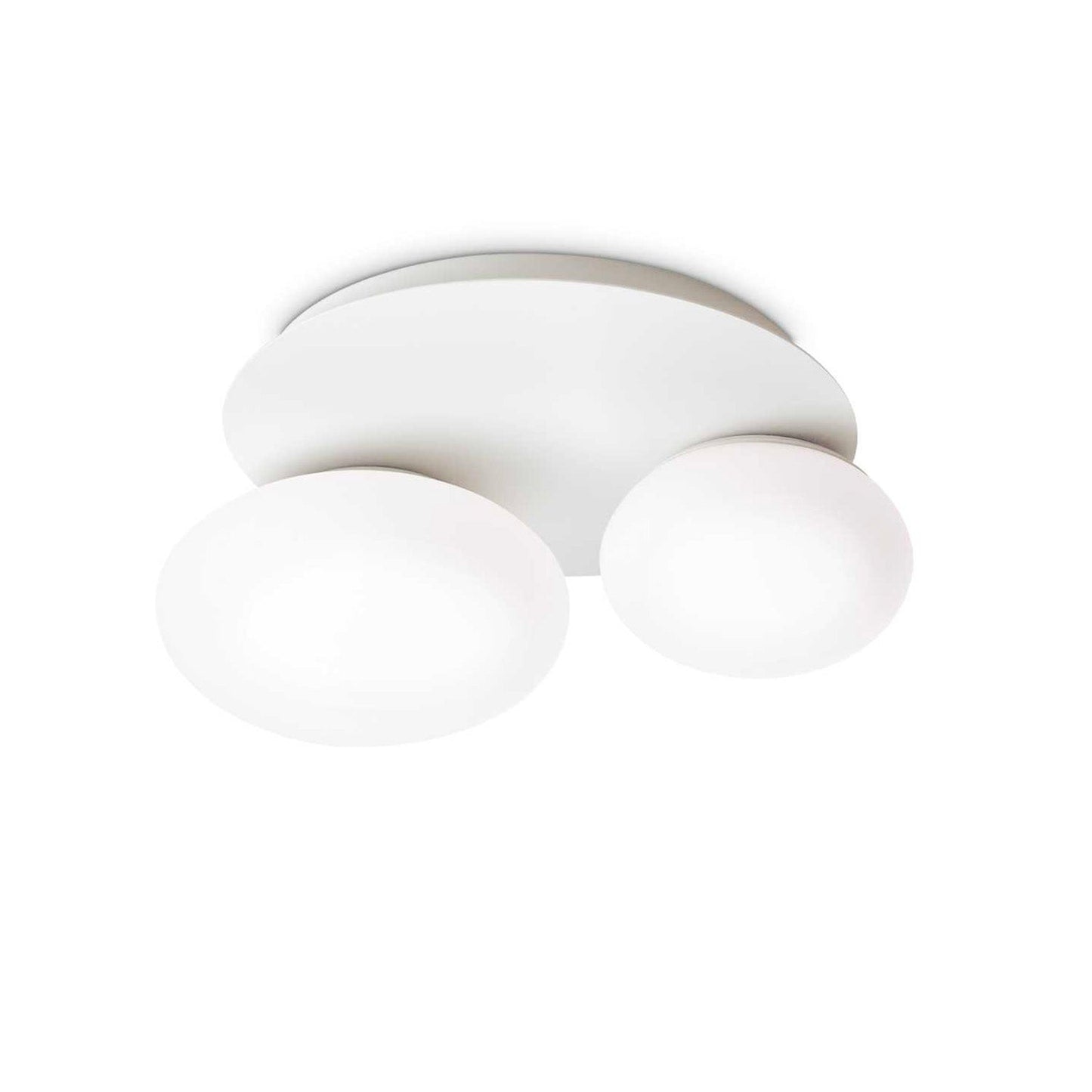 Plafonieră NINFEA – rotundă, cu pietricele din sticlă albă