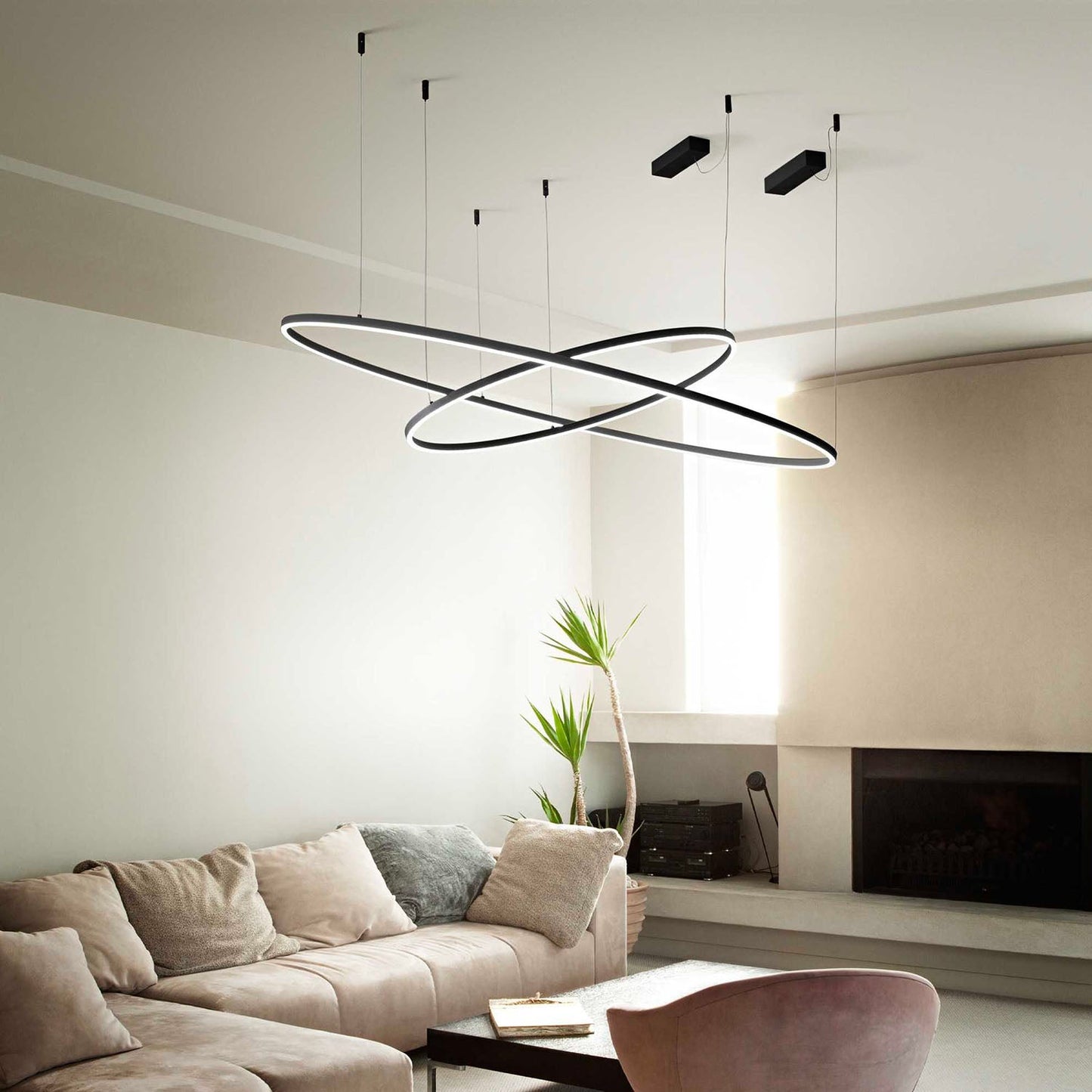 Suspensie ORACLE SLIM – inel rotund, LED integrat