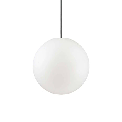 Suspensie SOLE – glob din ABS alb, exterior, IP44