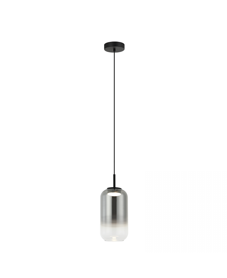 Pendul LED Sticlă Fumurie - Negru – Zambelis 23217
