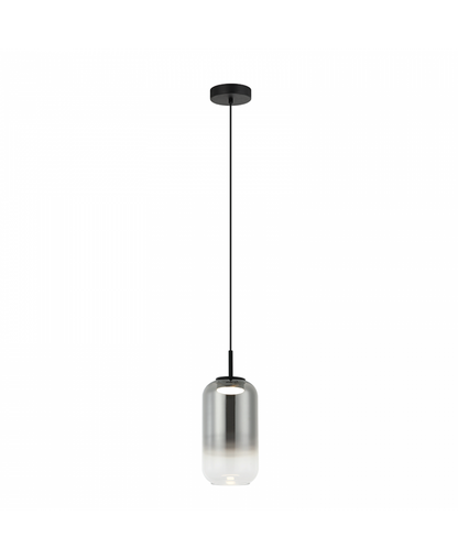 Pendul LED Sticlă Fumurie - Negru – Zambelis 23217