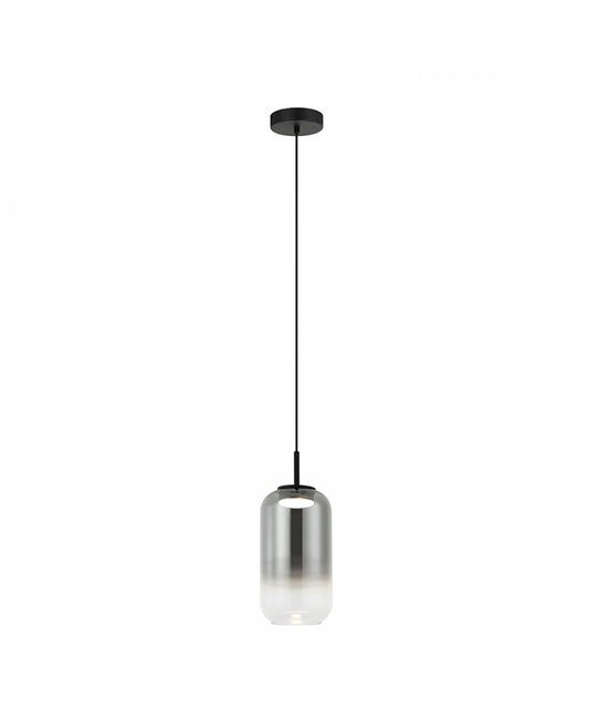 Pendul LED Sticlă Fumurie - Negru – Zambelis 23217