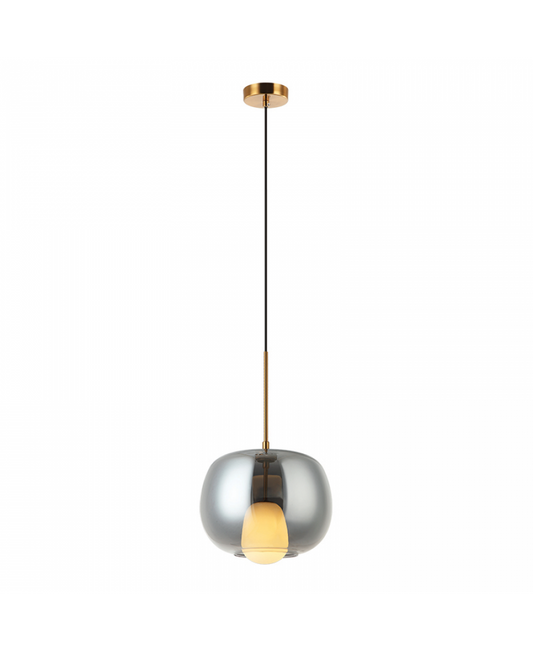 Pendul Sticlă Fumurie - Auriu – Zambelis 22058