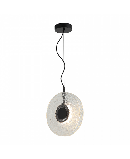 Pendul LED Sticlă Transparentă - Negru – Zambelis 23073