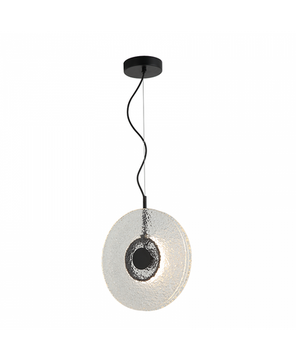 Pendul LED Sticlă Transparentă - Negru – Zambelis 23075
