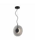 Pendul LED Sticlă Fumurie - Negru – Zambelis 23072