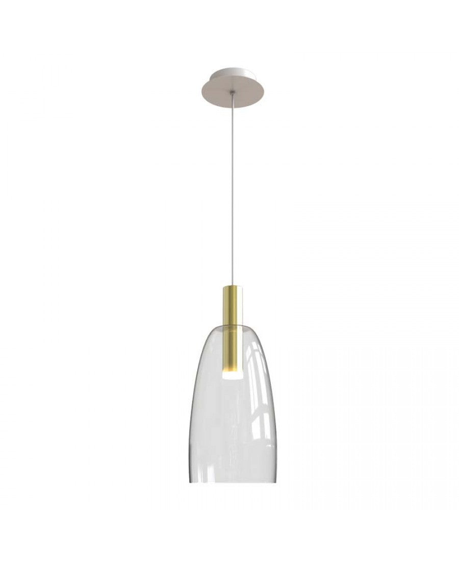 Pendul LED Sticlă Transparentă - Auriu – Zambelis 1966