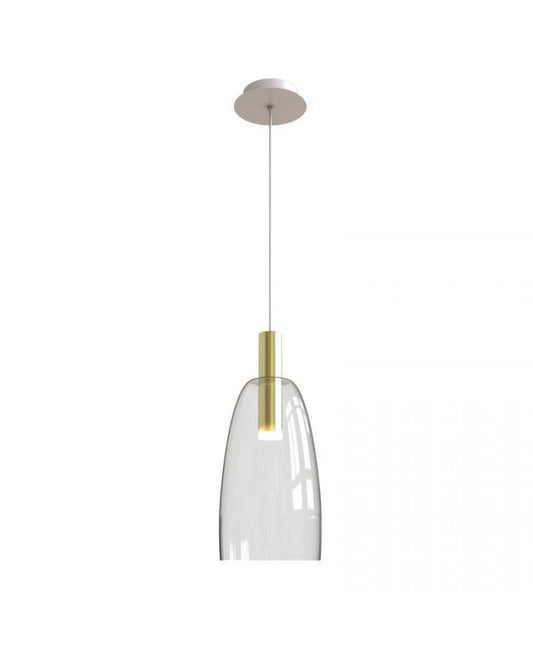 Pendul LED Sticlă Transparentă - Auriu – Zambelis 1966