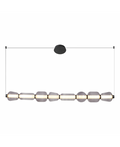Lustră LED Sticlă Fumurie - Negru – Zambelis 23066