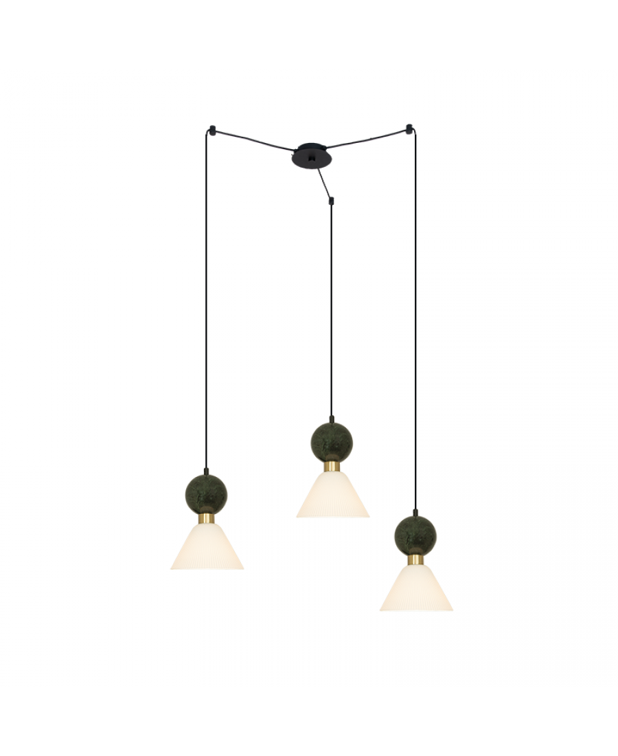 Lustră Negru Sablat - Alamă – Zambelis 23250