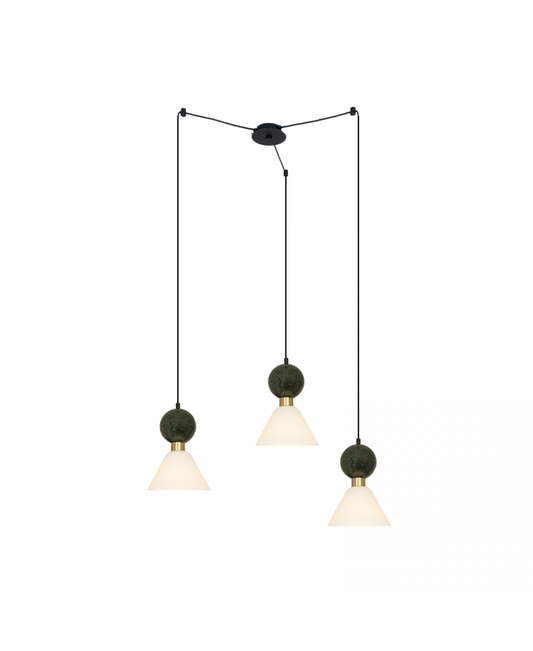 Lustră Negru Sablat - Alamă – Zambelis 23250