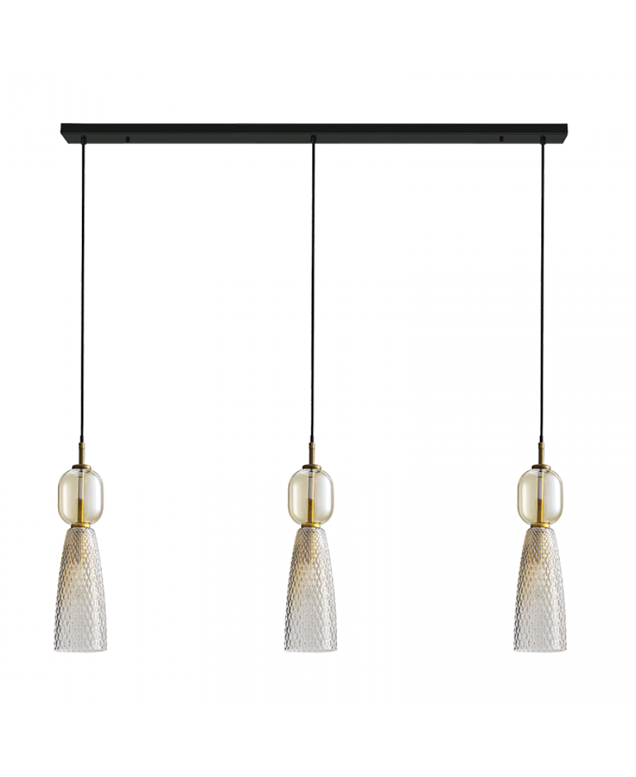 Lustră Alamă Antichizată - Negru – Zambelis 23009