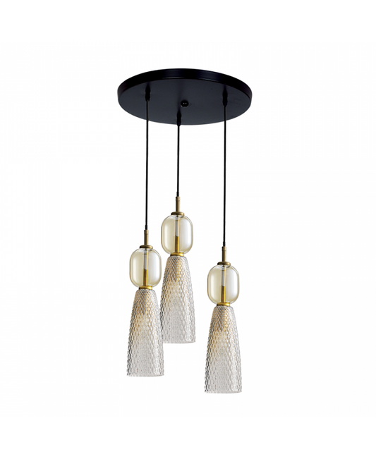 Lustră Alamă Antichizată - Negru – Zambelis 23010