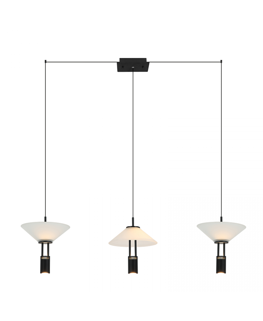 Lustră LED Negru – Zambelis 23202